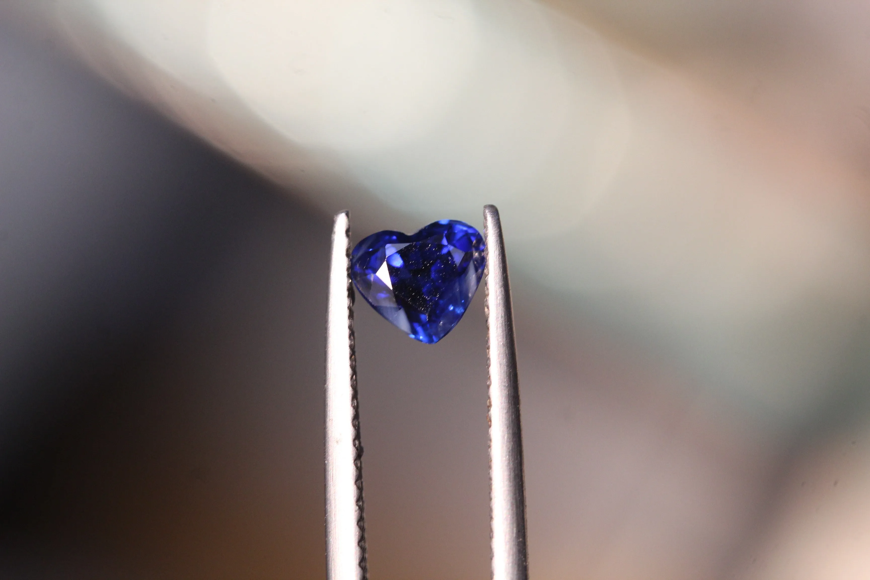 0.89 carats Heart Shape Ceylon Blue Sapphire