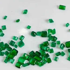 10 Carats Natural Swat Green Emeralds- Emerald Cut, Princes, Oval, Round Mixed