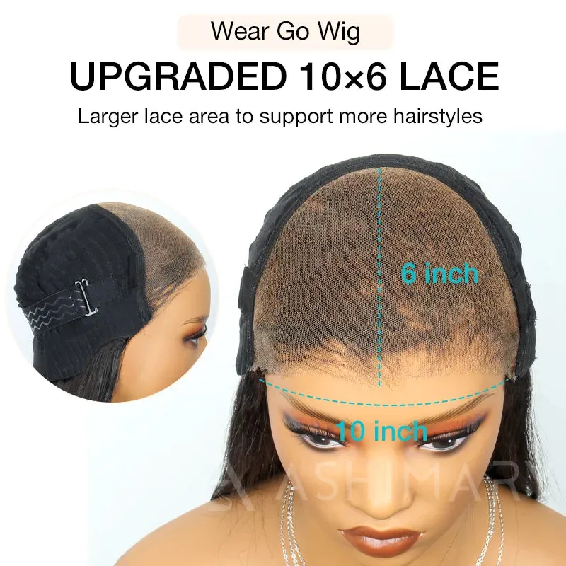 10x6 Parting Max Straight & Water Wave Glueless Pre Cut Wig Fresh Length