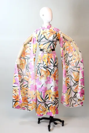 1960s LILLI DIAMOND dripping SLEEVES dress small | new fall