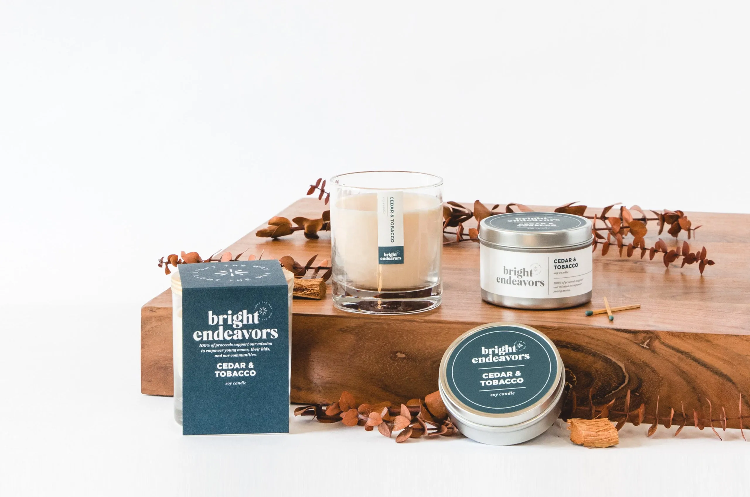 4 oz Tin Candle Cedar & Tobacco