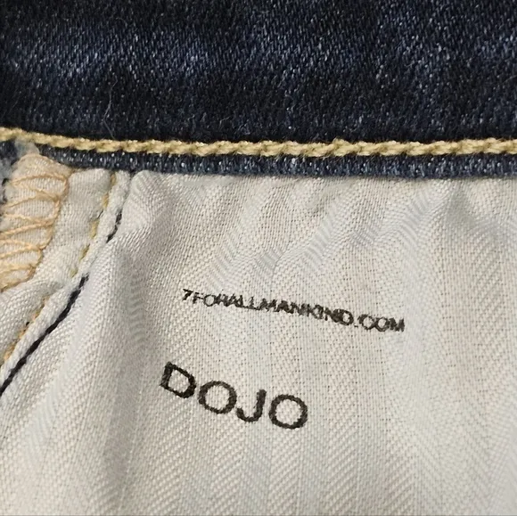 7 for All Mankind Women's Dark Wash Blue Flare Crop Jeans - Size 34 7FAM