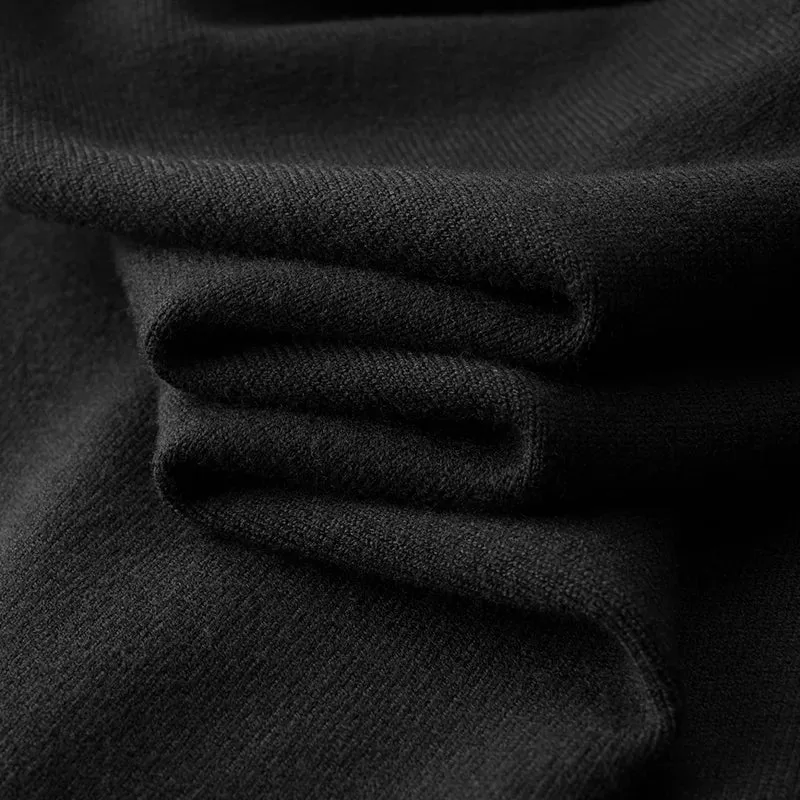8XL 7XL 6XL 2024 New Fall Winter High End Wool Turtleneck Sweater Men Short Sleeve Mens Pullover Sweaters Soft Warm Pull Homme
