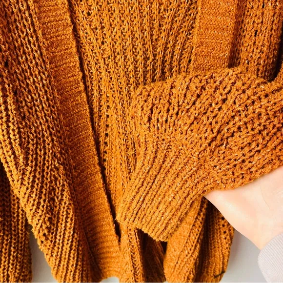 Abercrombie and Fitch Knit Balloon Sleeve Open Cardigan