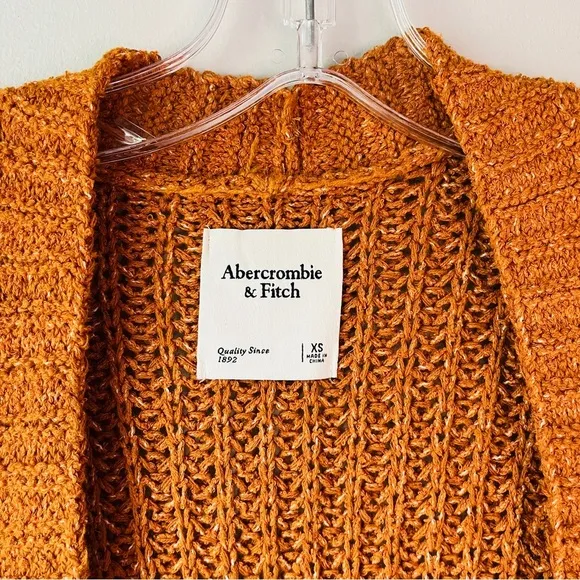 Abercrombie and Fitch Knit Balloon Sleeve Open Cardigan