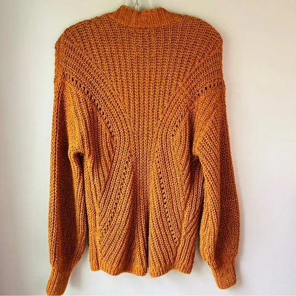 Abercrombie and Fitch Knit Balloon Sleeve Open Cardigan