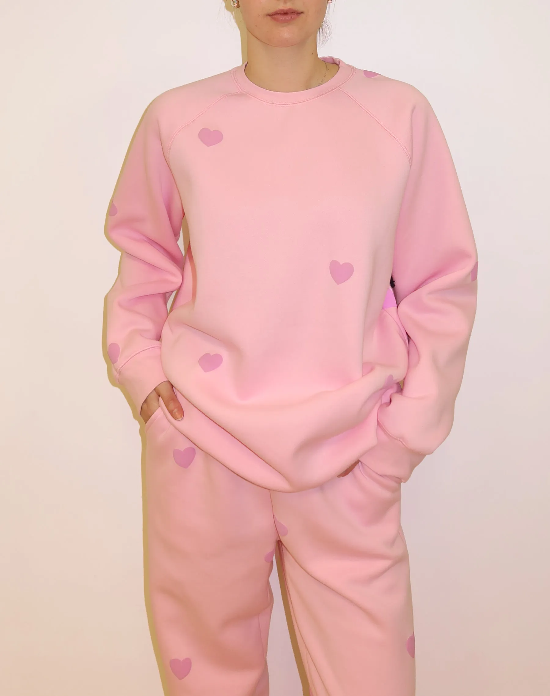 All Over Heart Big Sister Crewneck