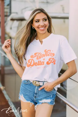 Alpha Delta Pi Bold Recruitment Notch Tee