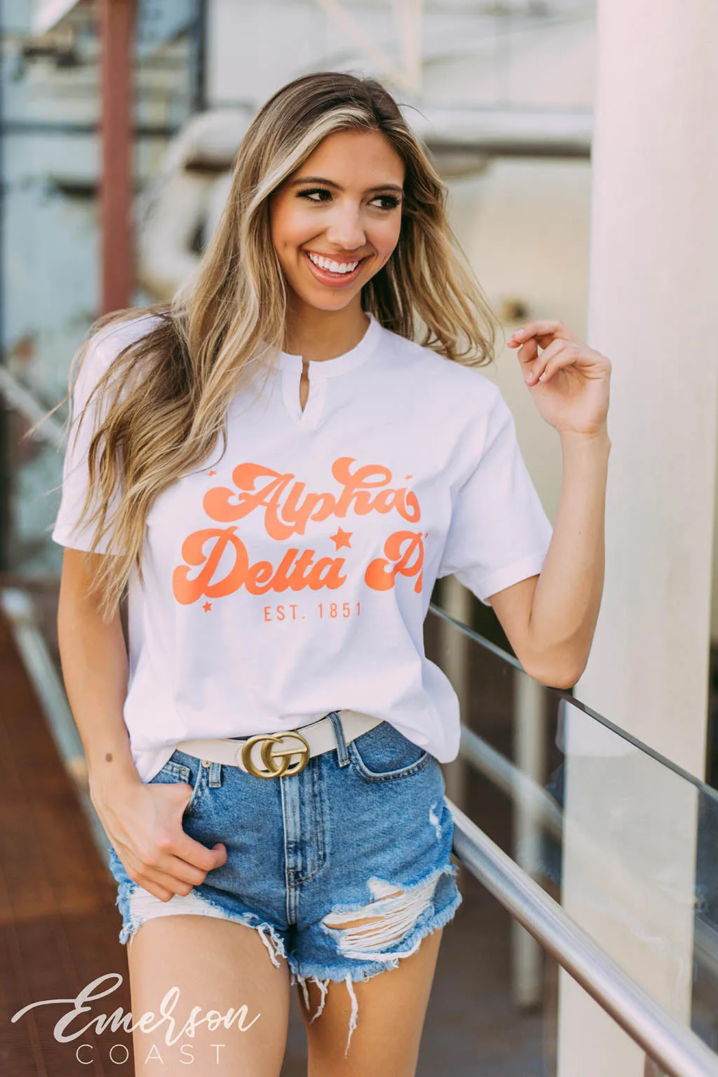 Alpha Delta Pi Bold Recruitment Notch Tee