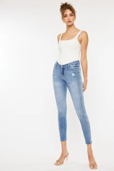Audra High Waist Cat's Whiskers Skinny Jeans