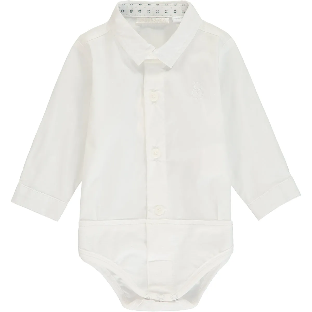 Baby Boy Ivory Shirt Bodysuit