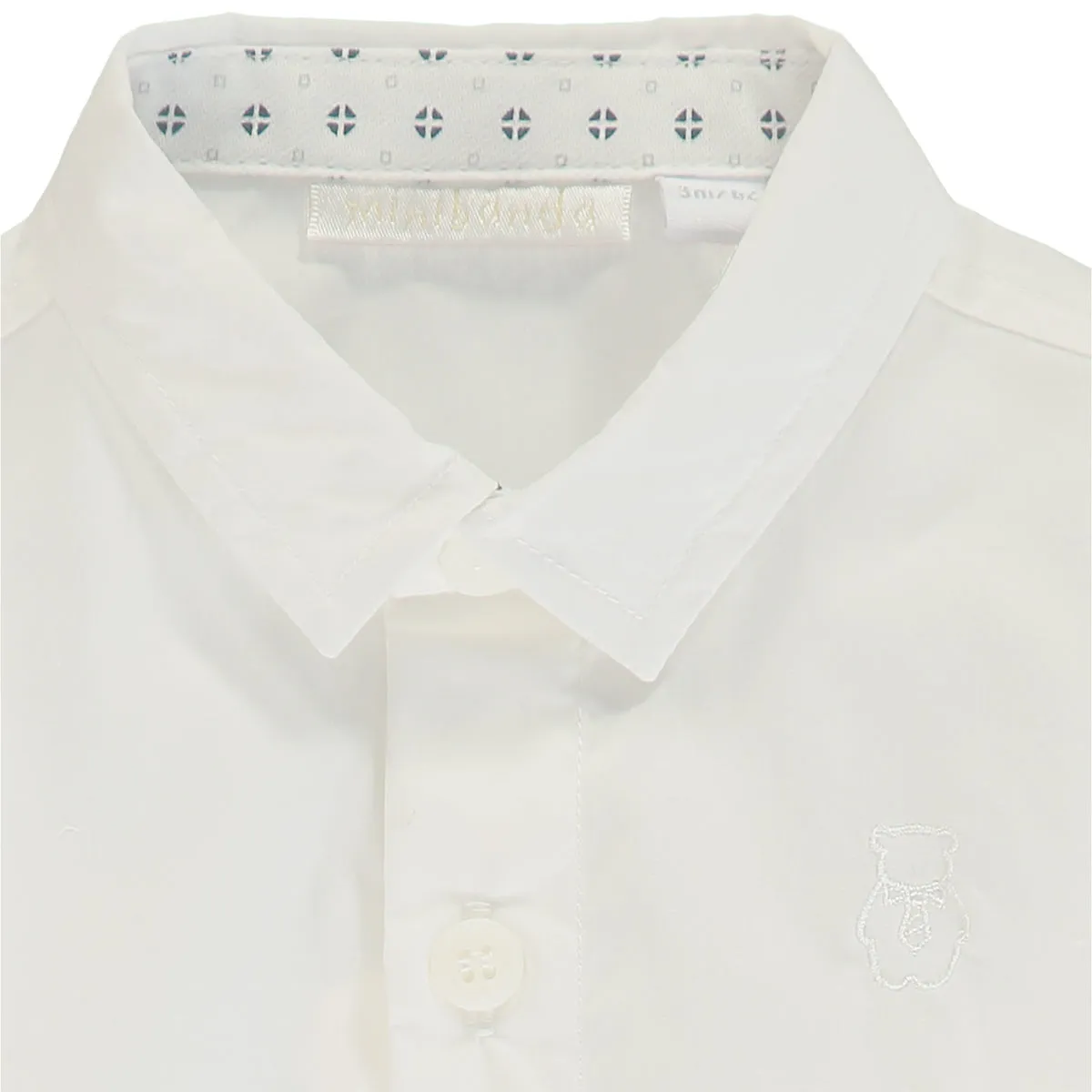 Baby Boy Ivory Shirt Bodysuit