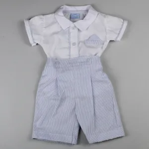 Baby Boy Smart Summer Outfit - High Rise Shorts and Shirt
