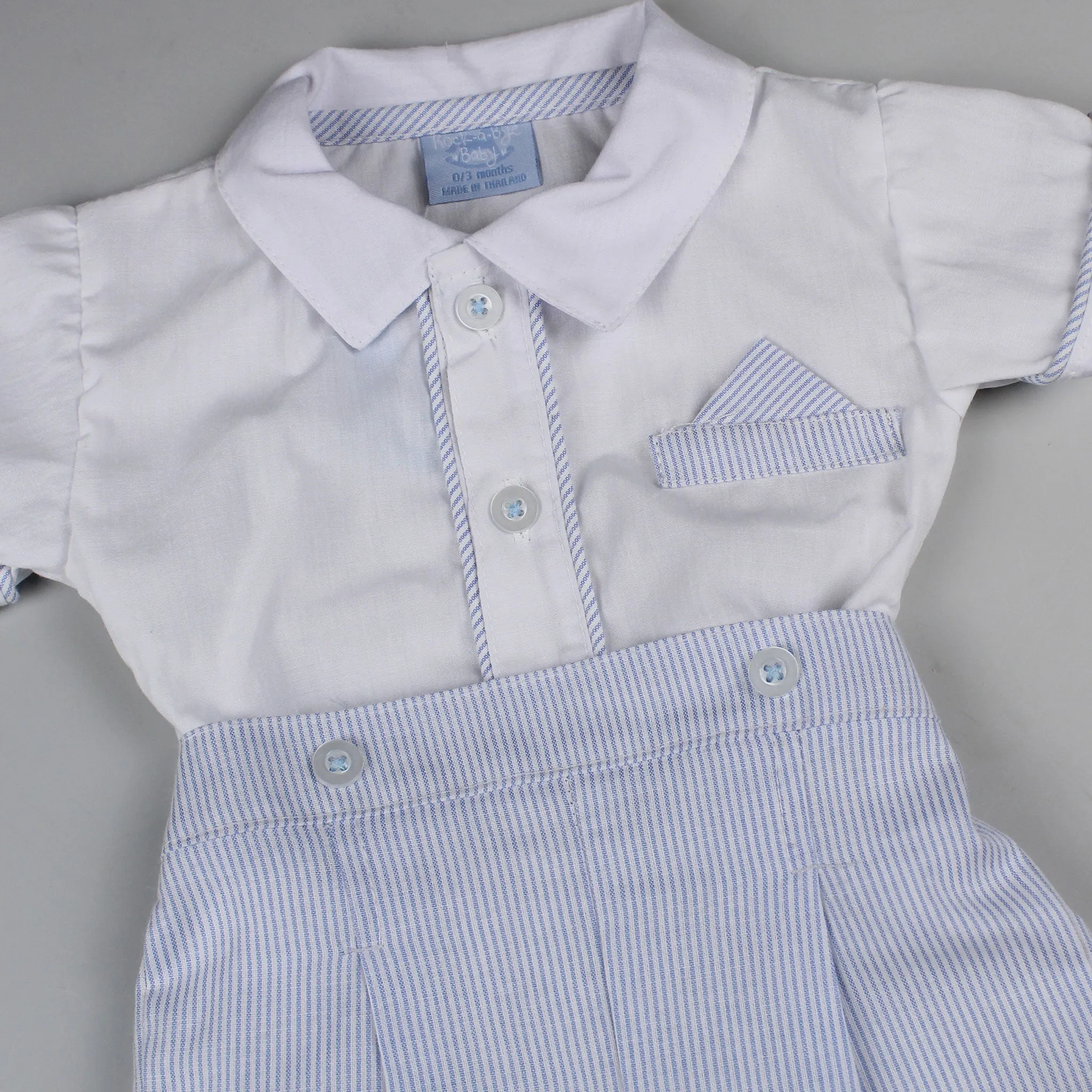 Baby Boy Smart Summer Outfit - High Rise Shorts and Shirt