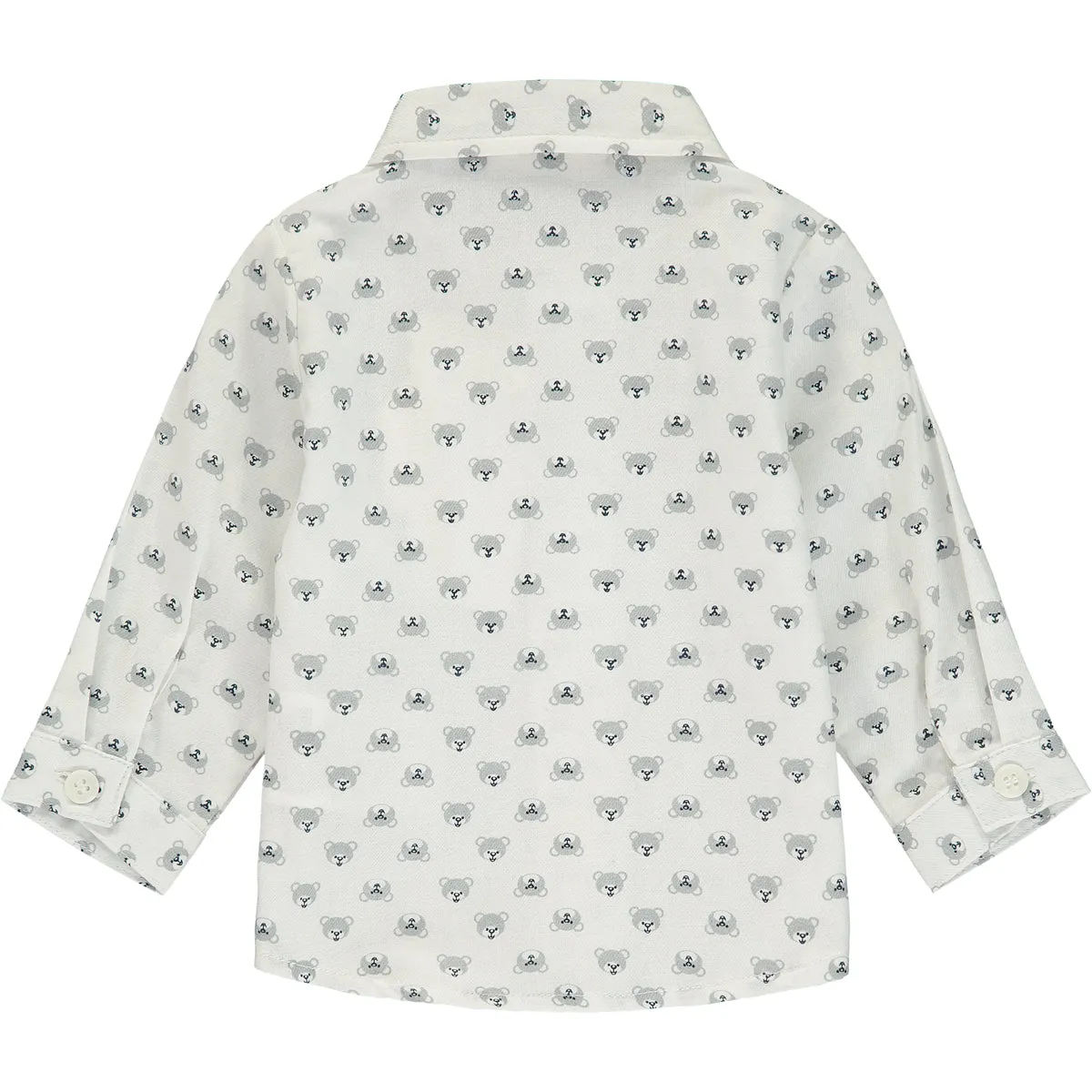 Baby Boy Teddy Printed Cotton Shirt