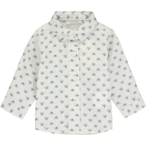 Baby Boy Teddy Printed Cotton Shirt