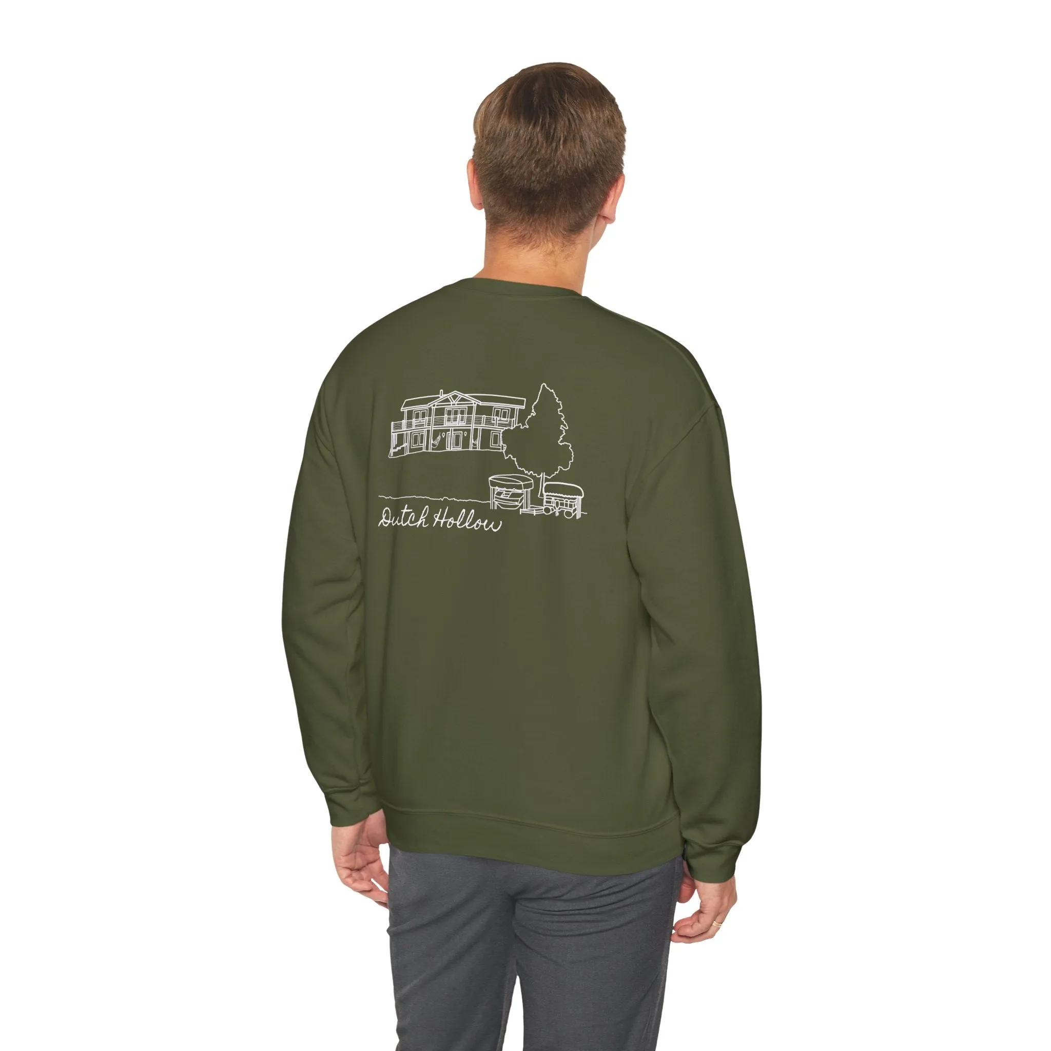 Beer Die Dutch Hollow Cabin Unisex Heavy Blend™ Crewneck Sweatshirt