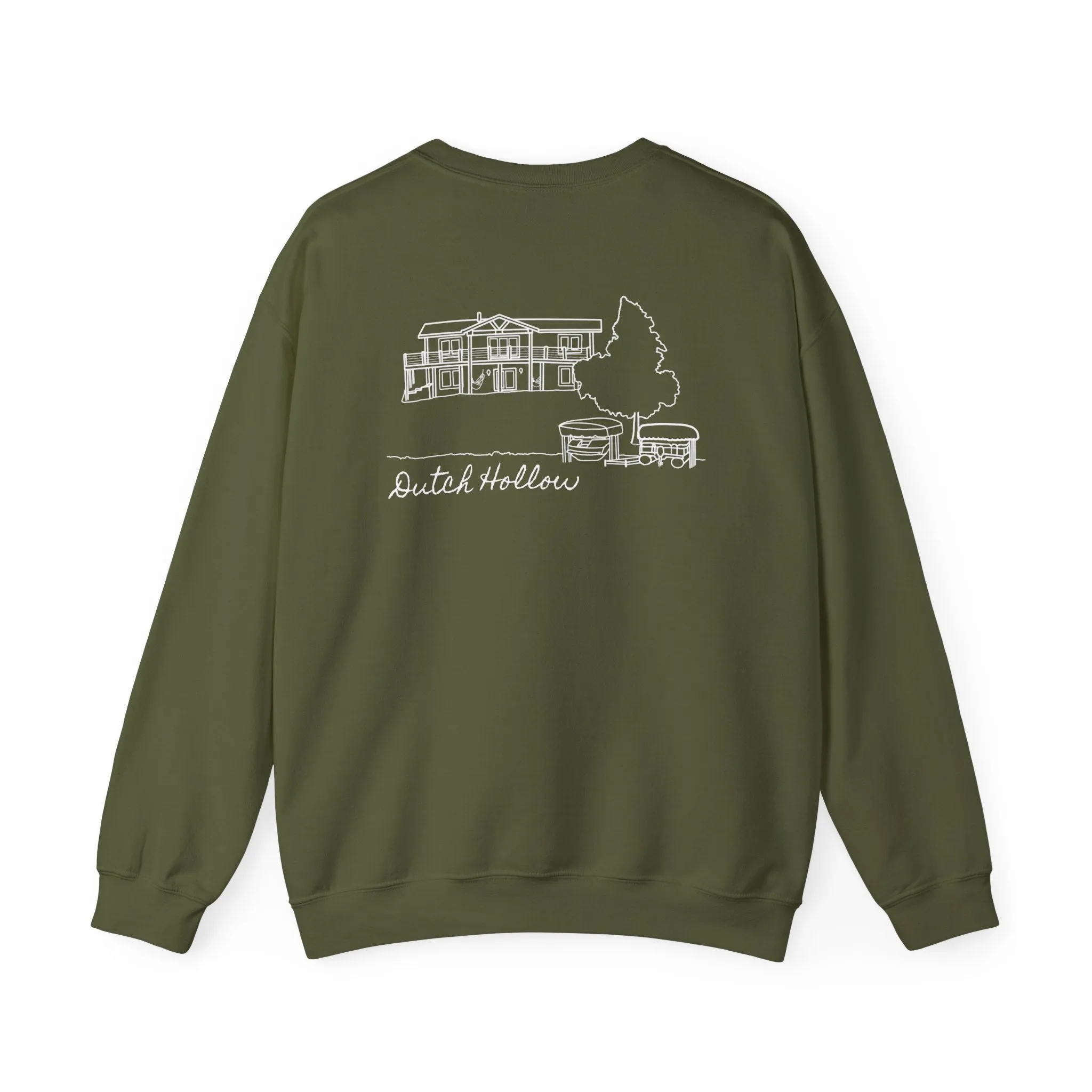 Beer Die Dutch Hollow Cabin Unisex Heavy Blend™ Crewneck Sweatshirt
