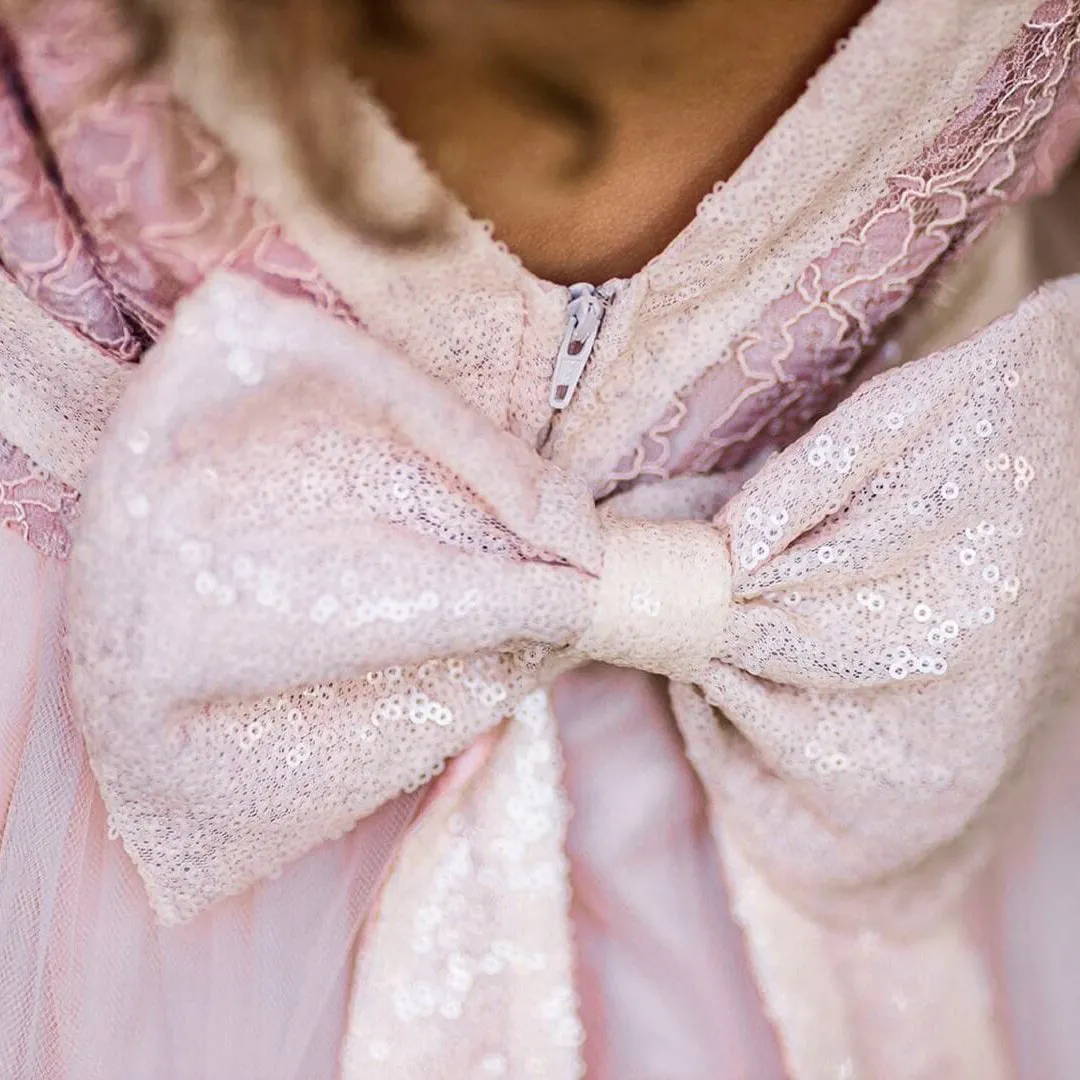 Belle of the Ball Dress -  Blush Pink Lace and Sequins