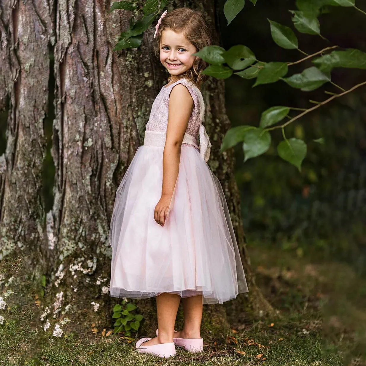 Belle of the Ball Dress -  Blush Pink Lace and Sequins
