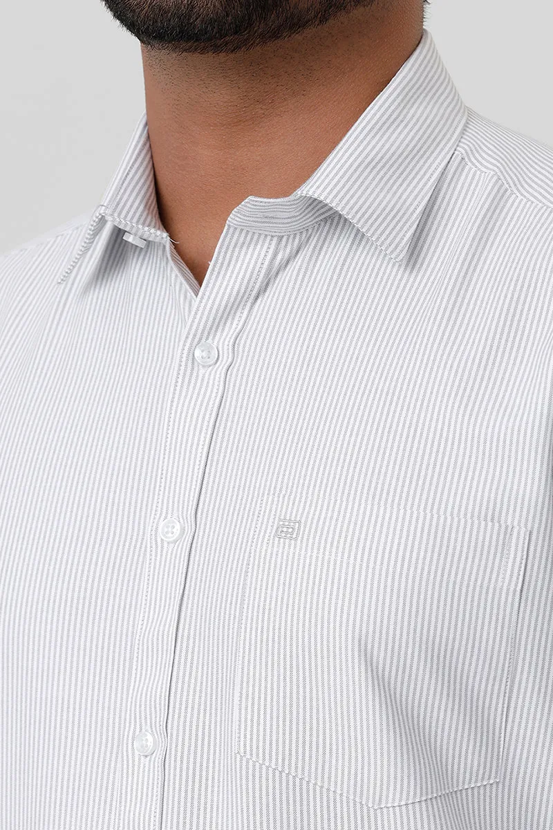 Berlin Stripes - Gray Casual Shirts For Men | Ariser