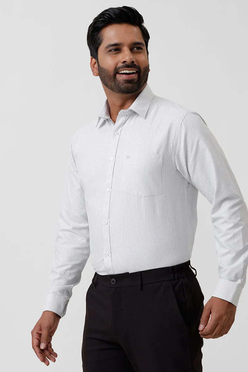 Berlin Stripes - Gray Casual Shirts For Men | Ariser