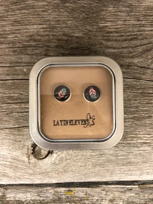 BGLAYINELEVANS--Slv/Fthr Layin Elevans Earrings