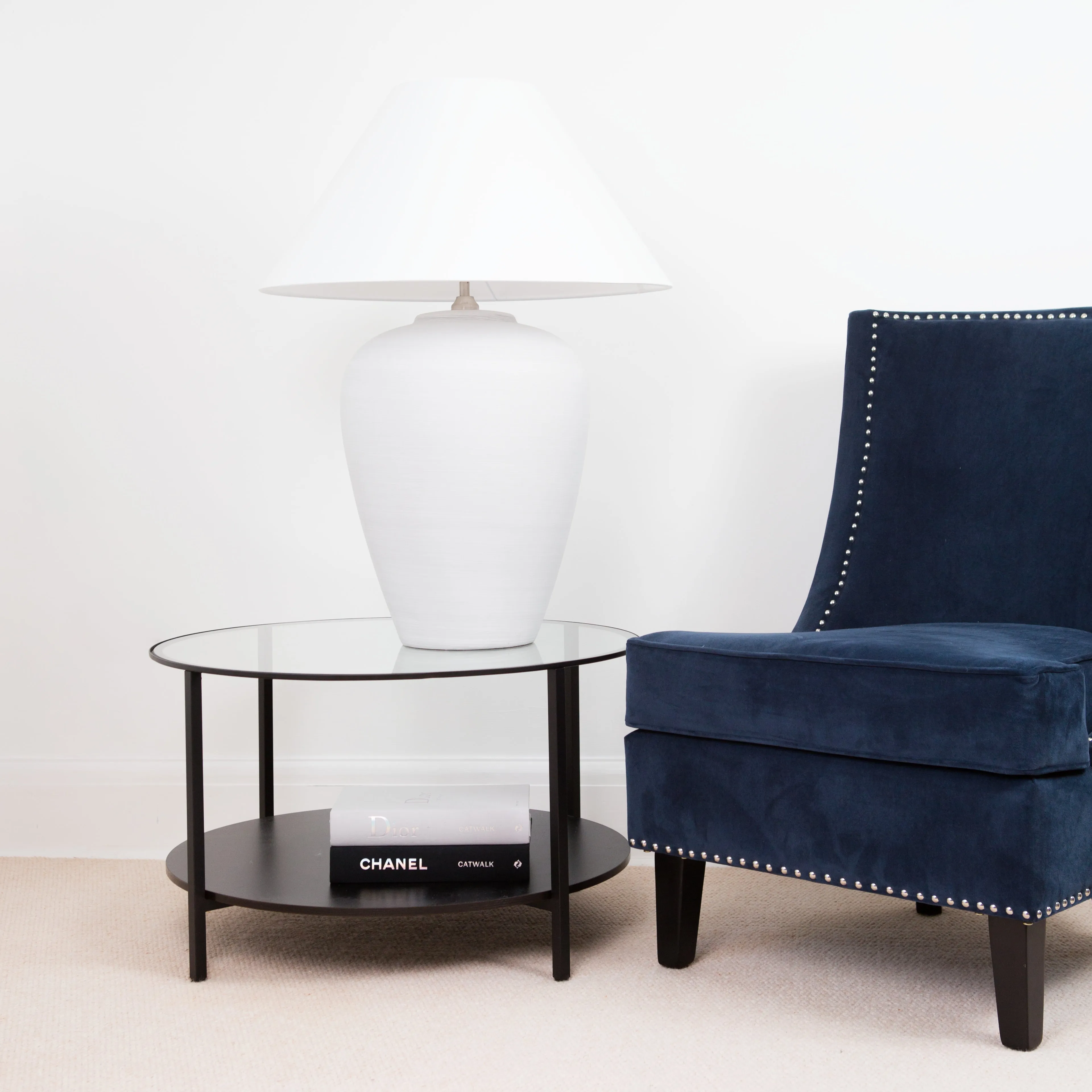 Bianca Oversized Ceramic White Lamp