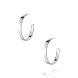 Birks Sterling Bold Square 35mm Hoops