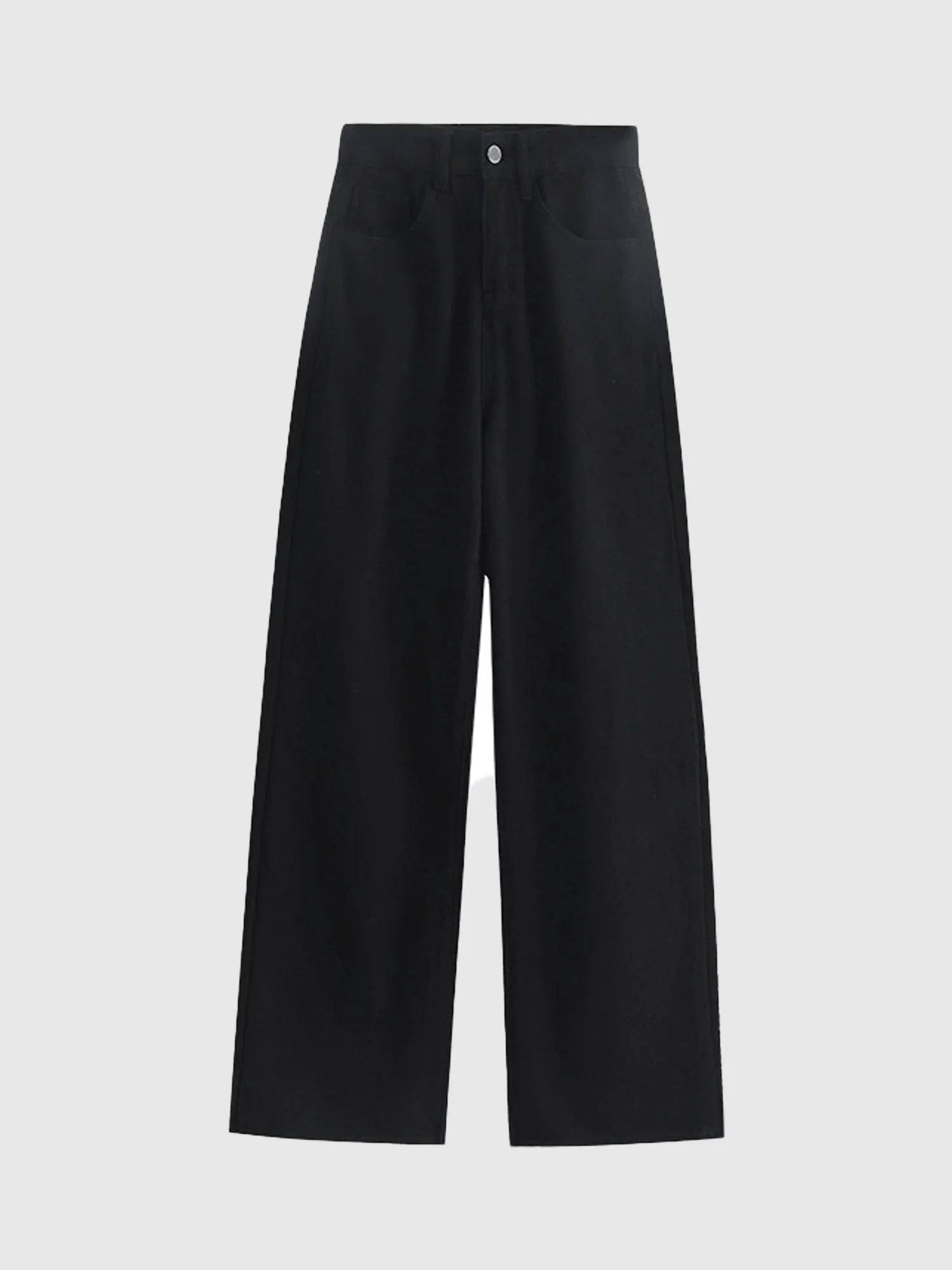 Black Coloured Dark Basic Wide Leg Jeans
