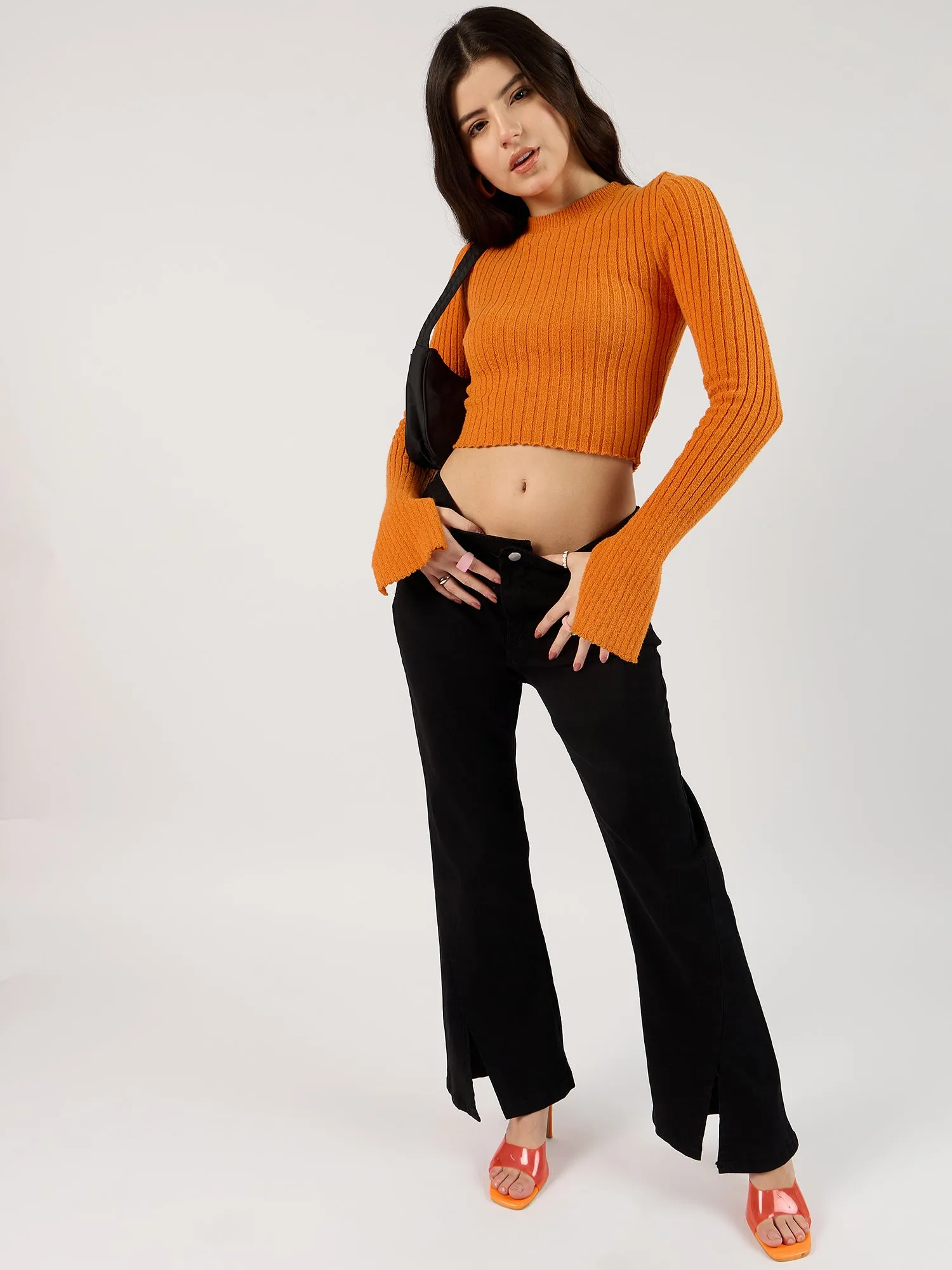 Black Jeans with Cut-Out Details