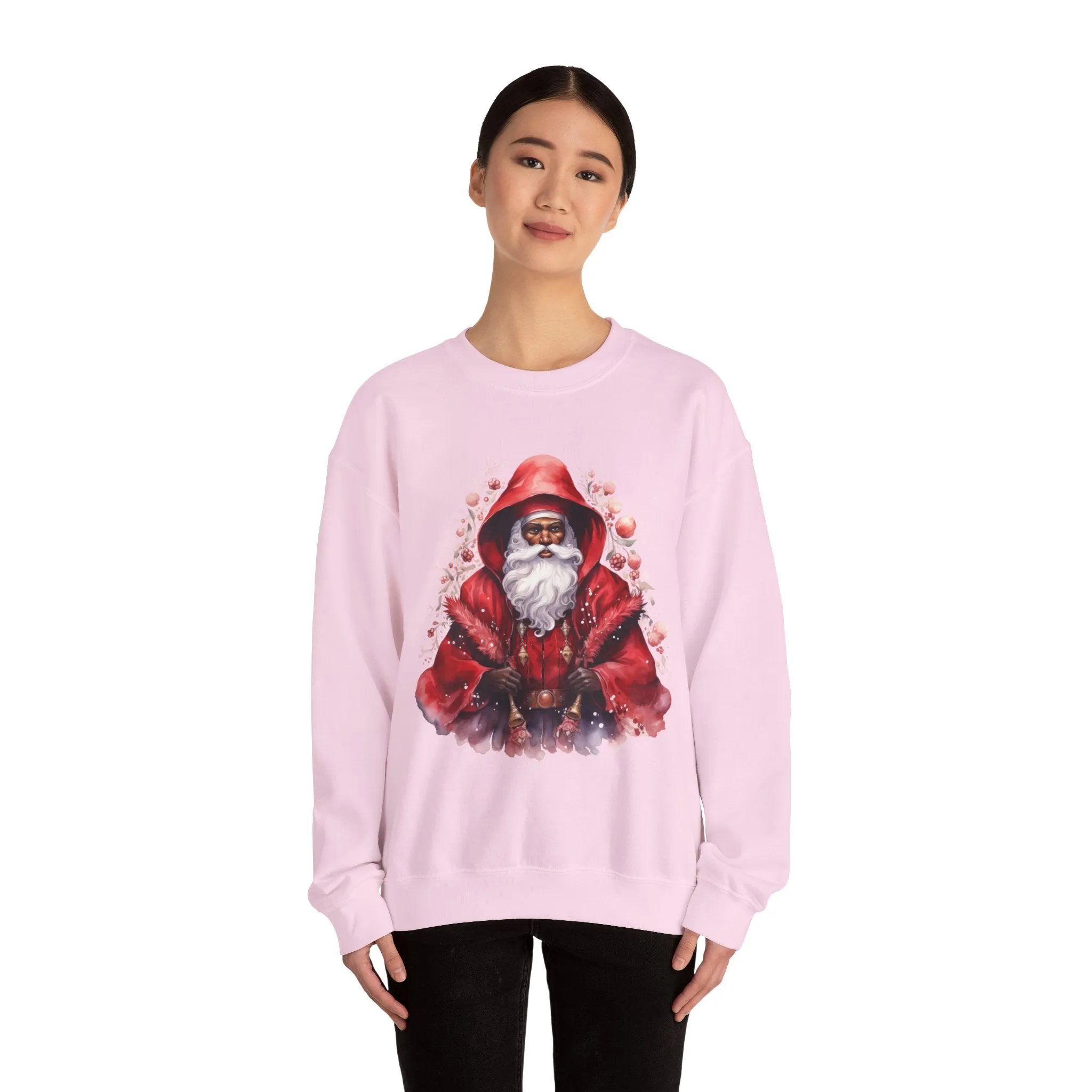 Black Santa 45 Unisex Heavy Blend™ Crewneck Sweatshirt