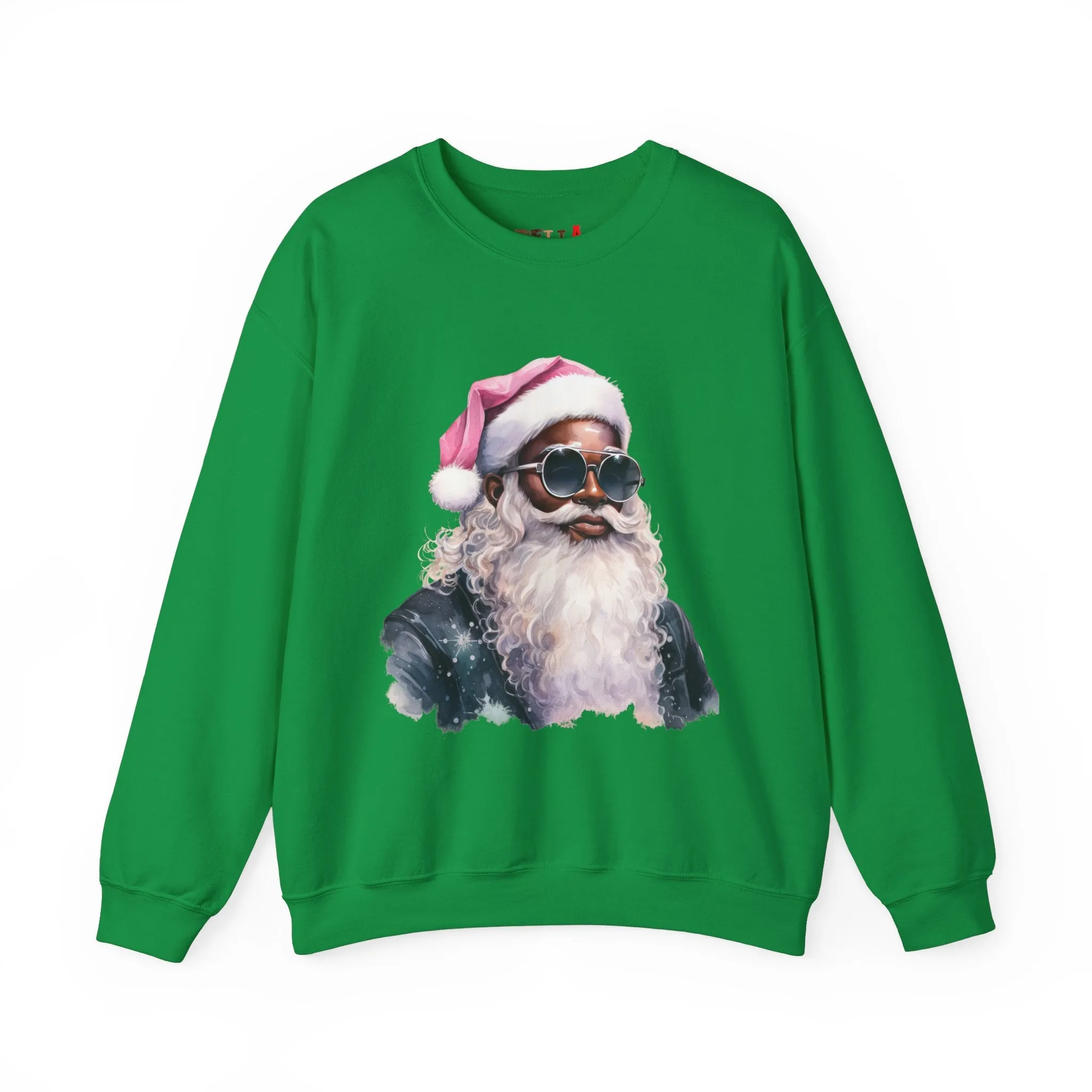 Black Santa 6 Unisex Heavy Blend™ Crewneck Sweatshirt