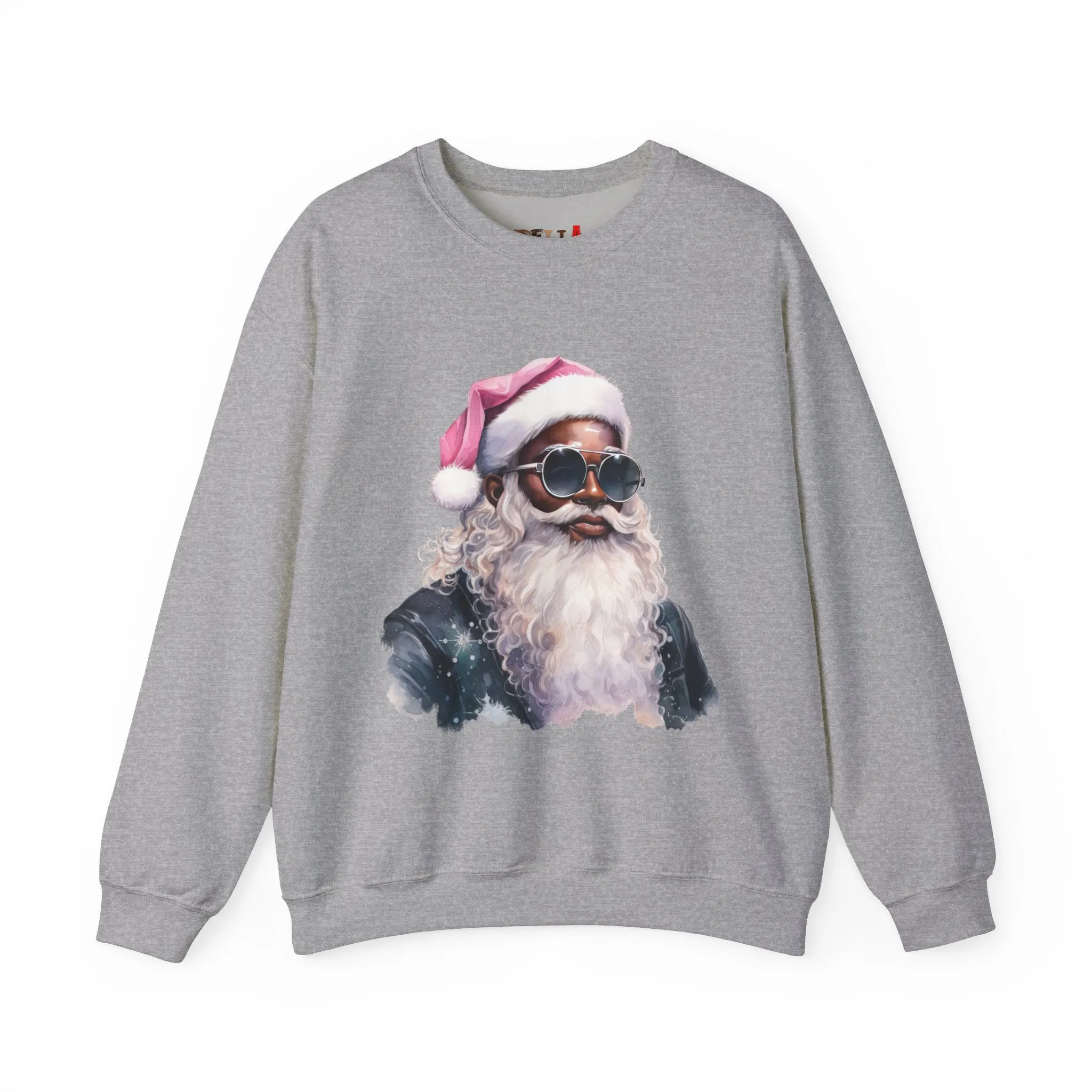 Black Santa 6 Unisex Heavy Blend™ Crewneck Sweatshirt