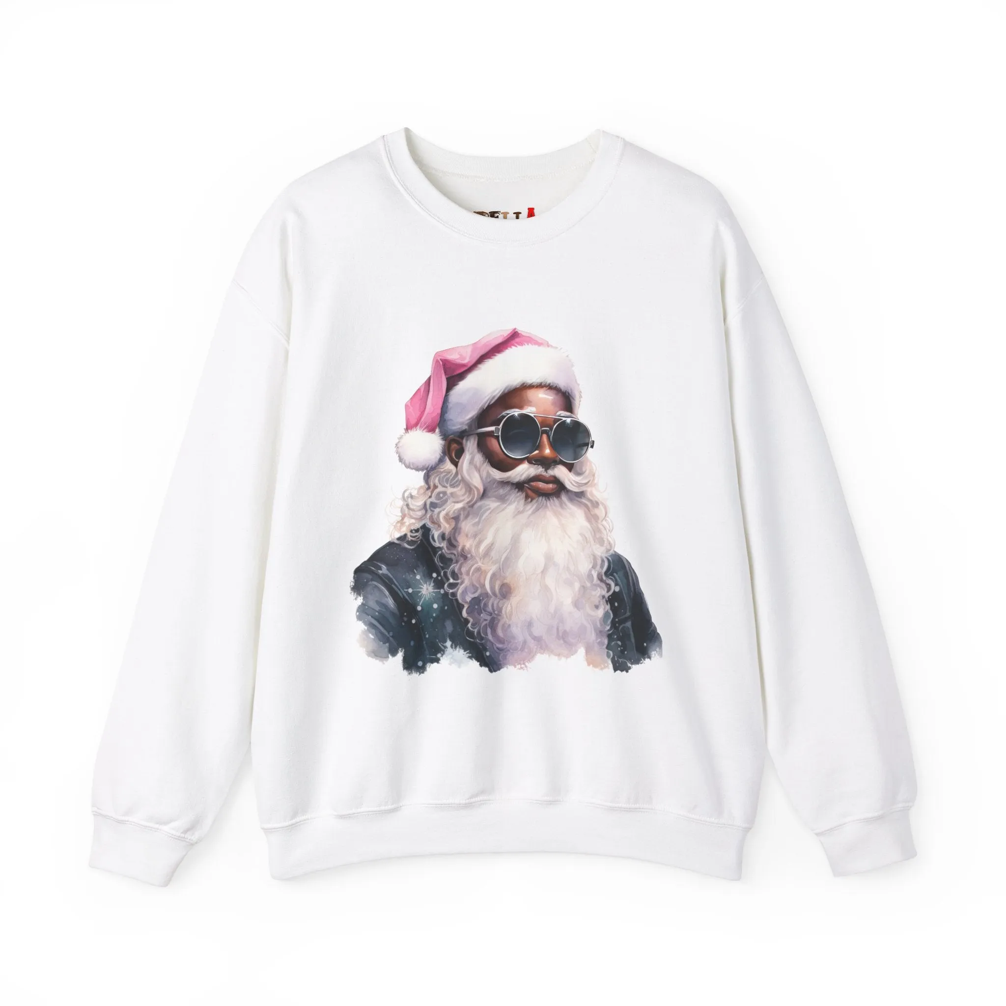 Black Santa 6 Unisex Heavy Blend™ Crewneck Sweatshirt
