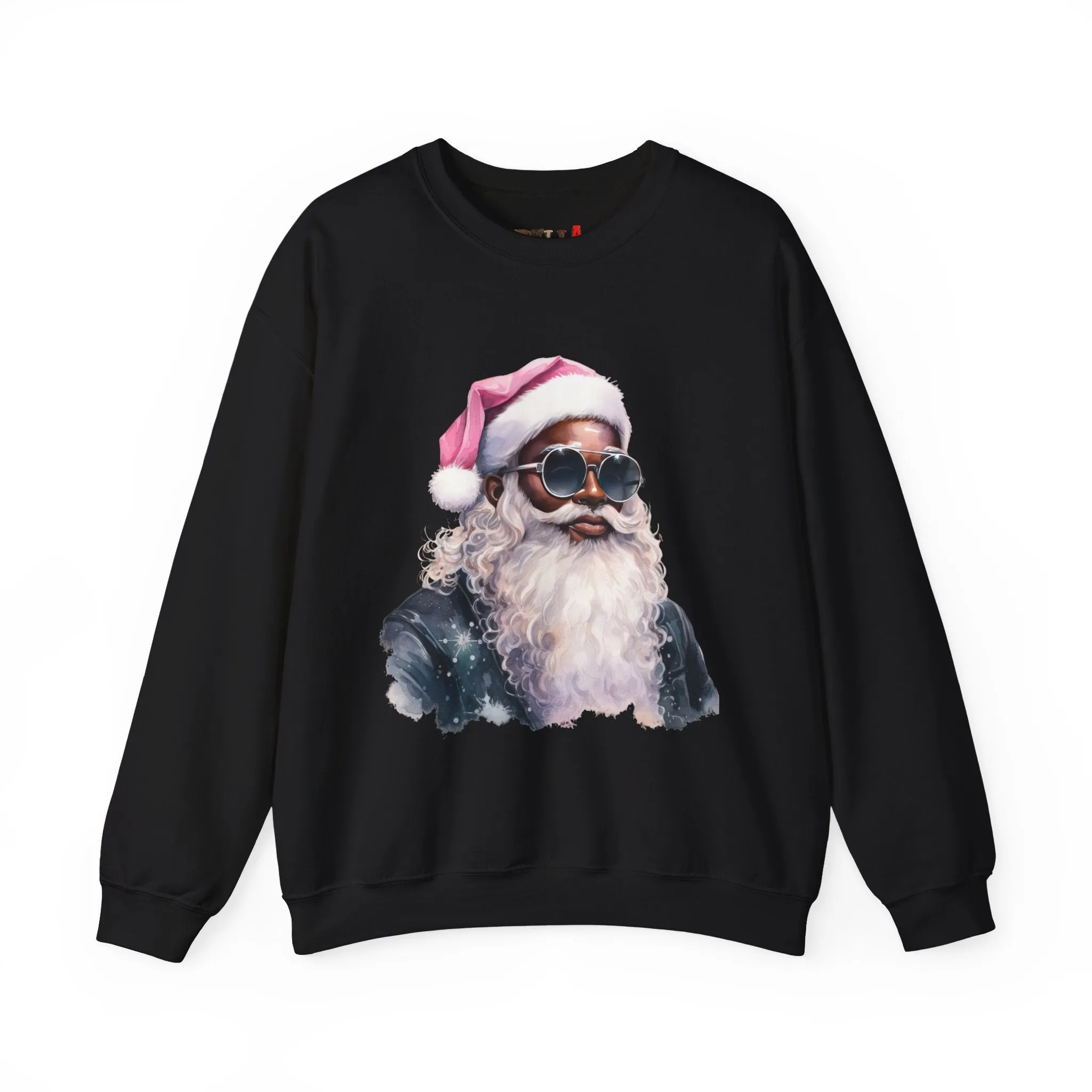Black Santa 6 Unisex Heavy Blend™ Crewneck Sweatshirt