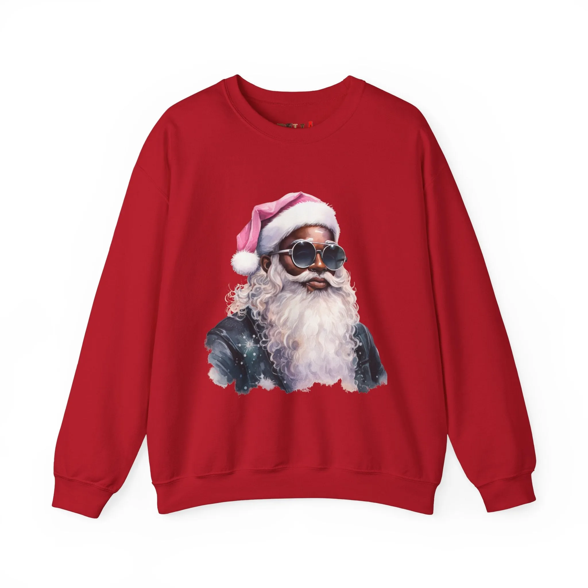 Black Santa 6 Unisex Heavy Blend™ Crewneck Sweatshirt