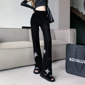 Black Star Printed Denim