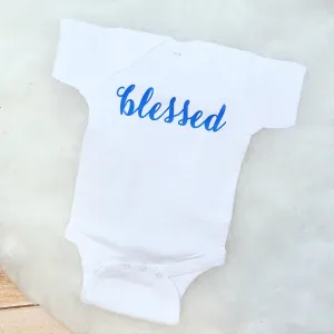 Blessed Baptism & New Baby Blessing Birth Announcement Bodysuit or Tee