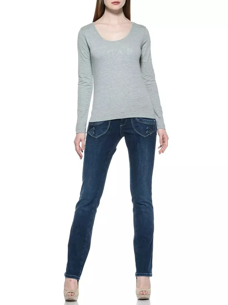 Blue Cotton Women's Jeans