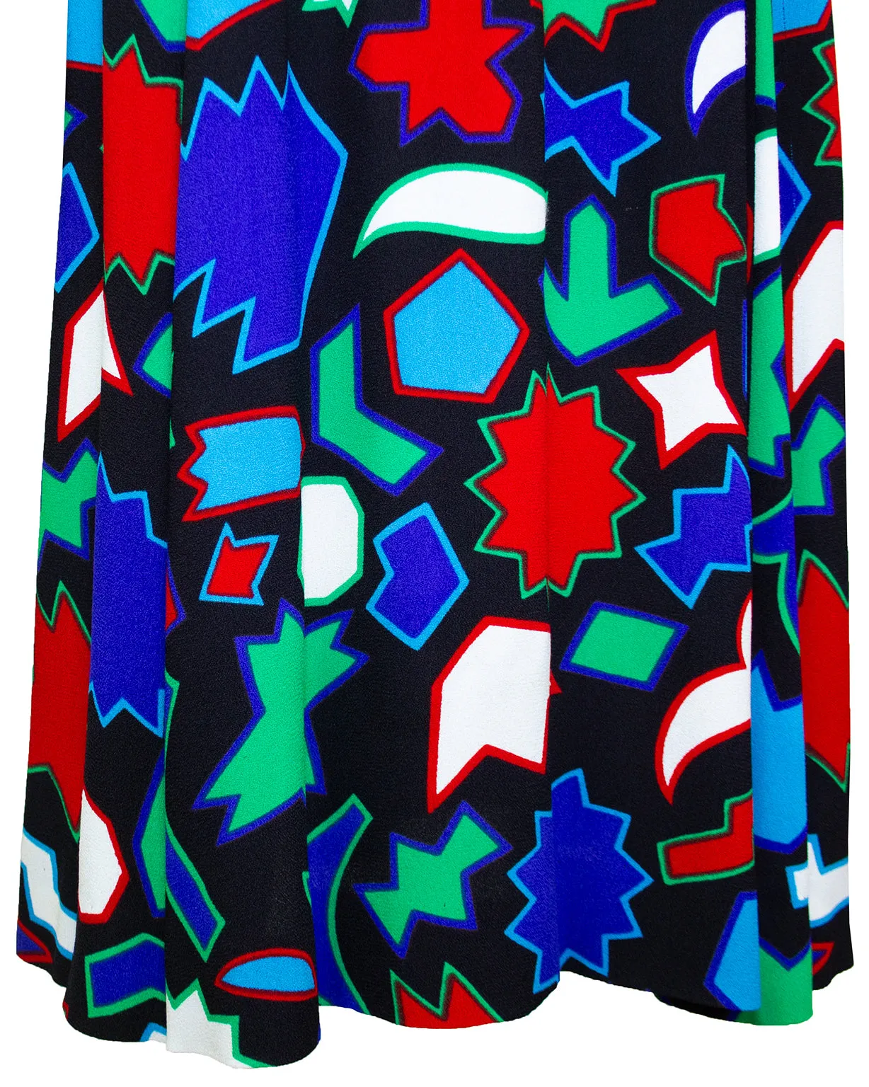 Blue Geometric Print Dress