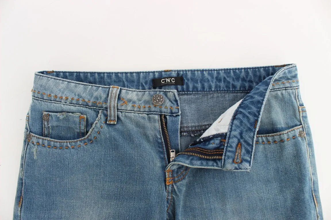 Blue straight jeans