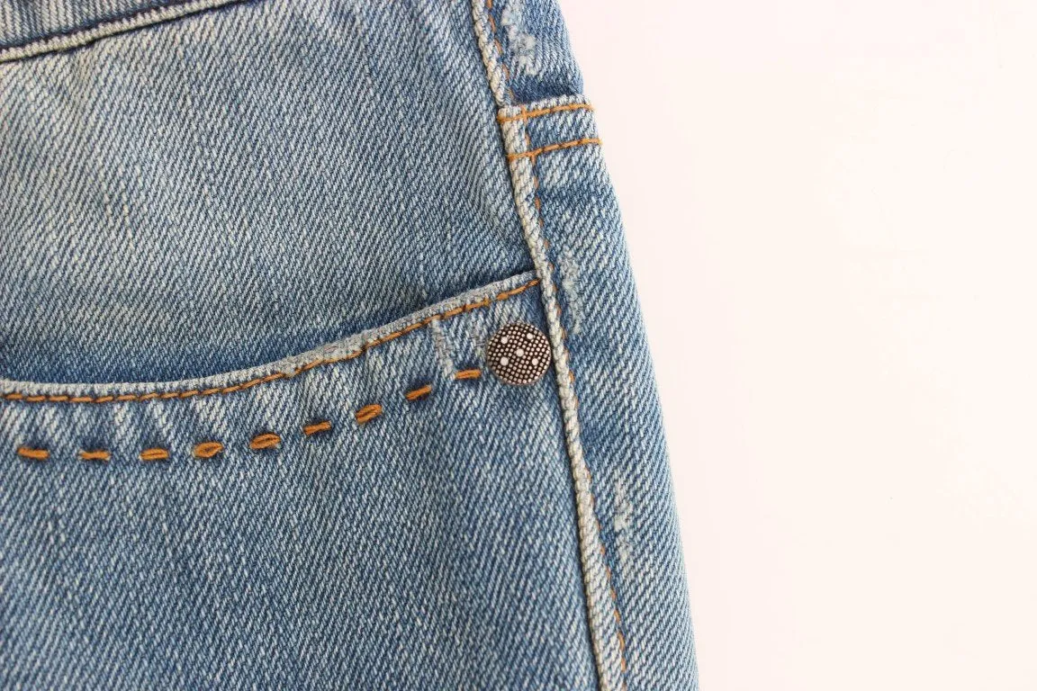 Blue straight jeans