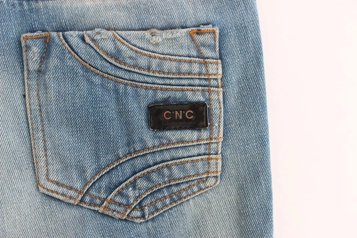 Blue straight jeans
