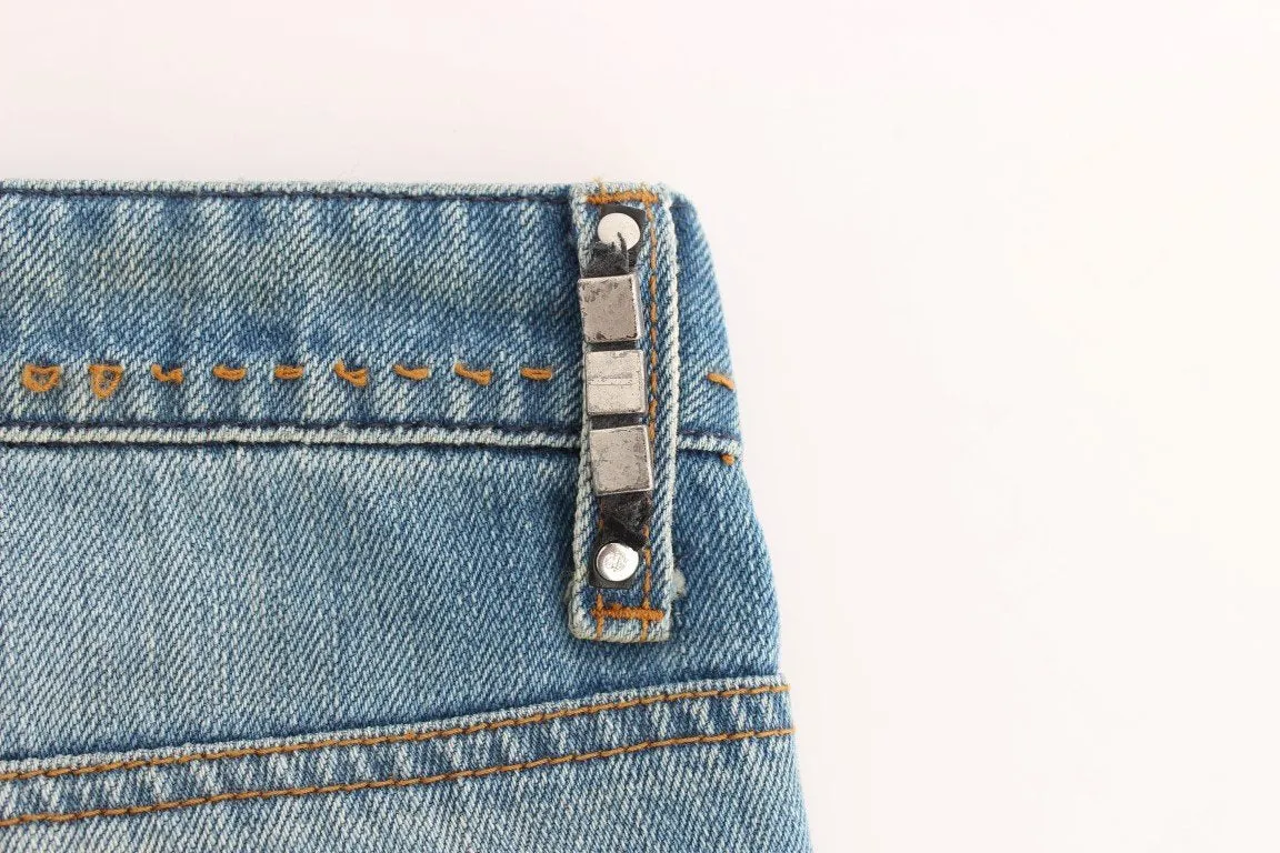 Blue straight jeans
