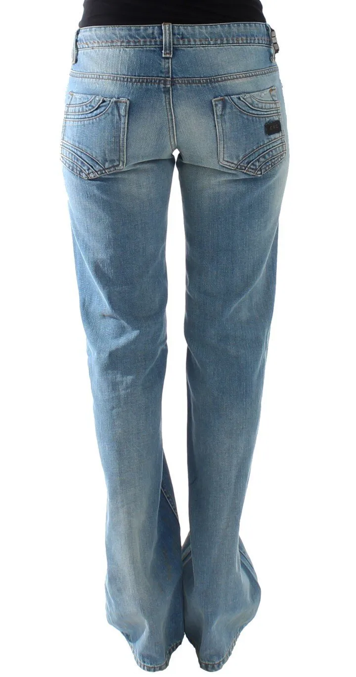Blue straight jeans