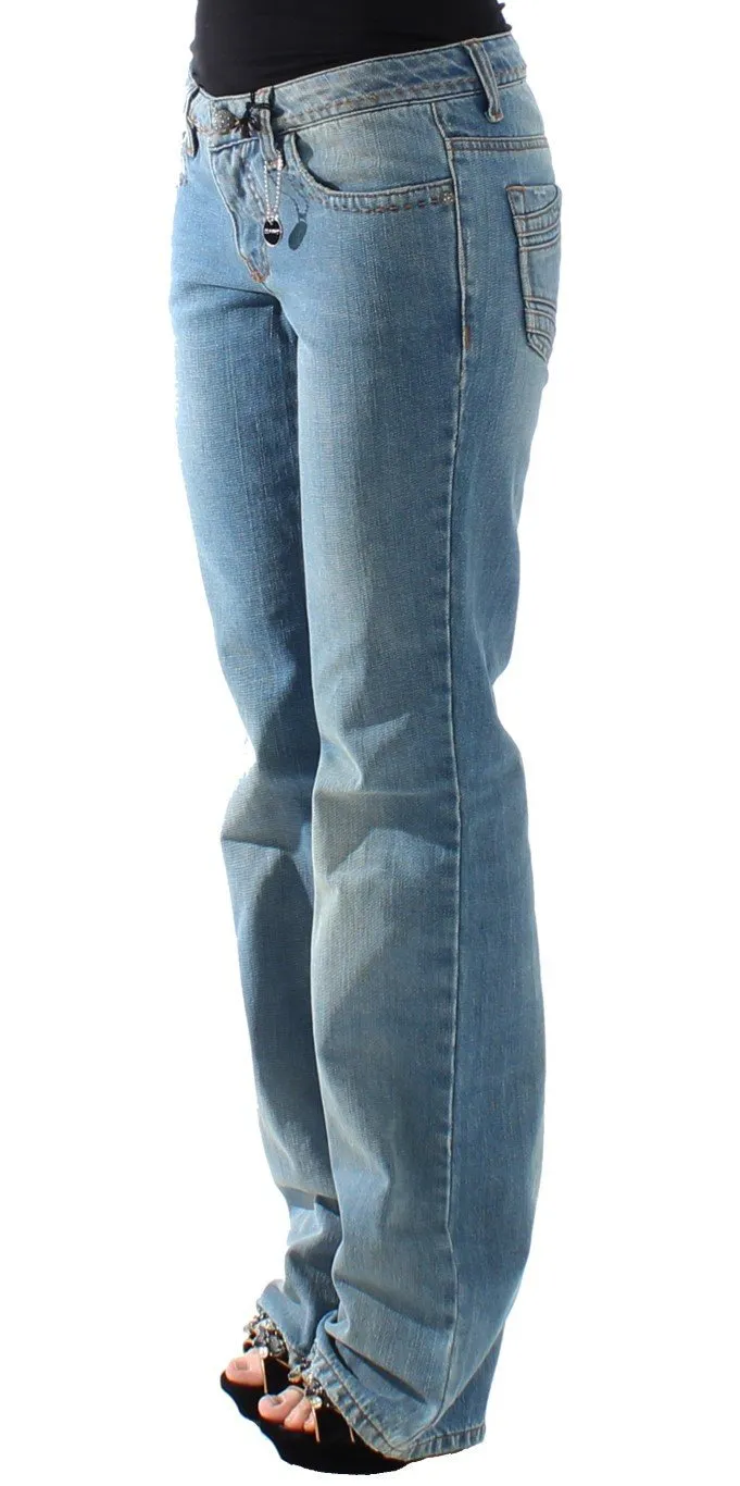 Blue straight jeans