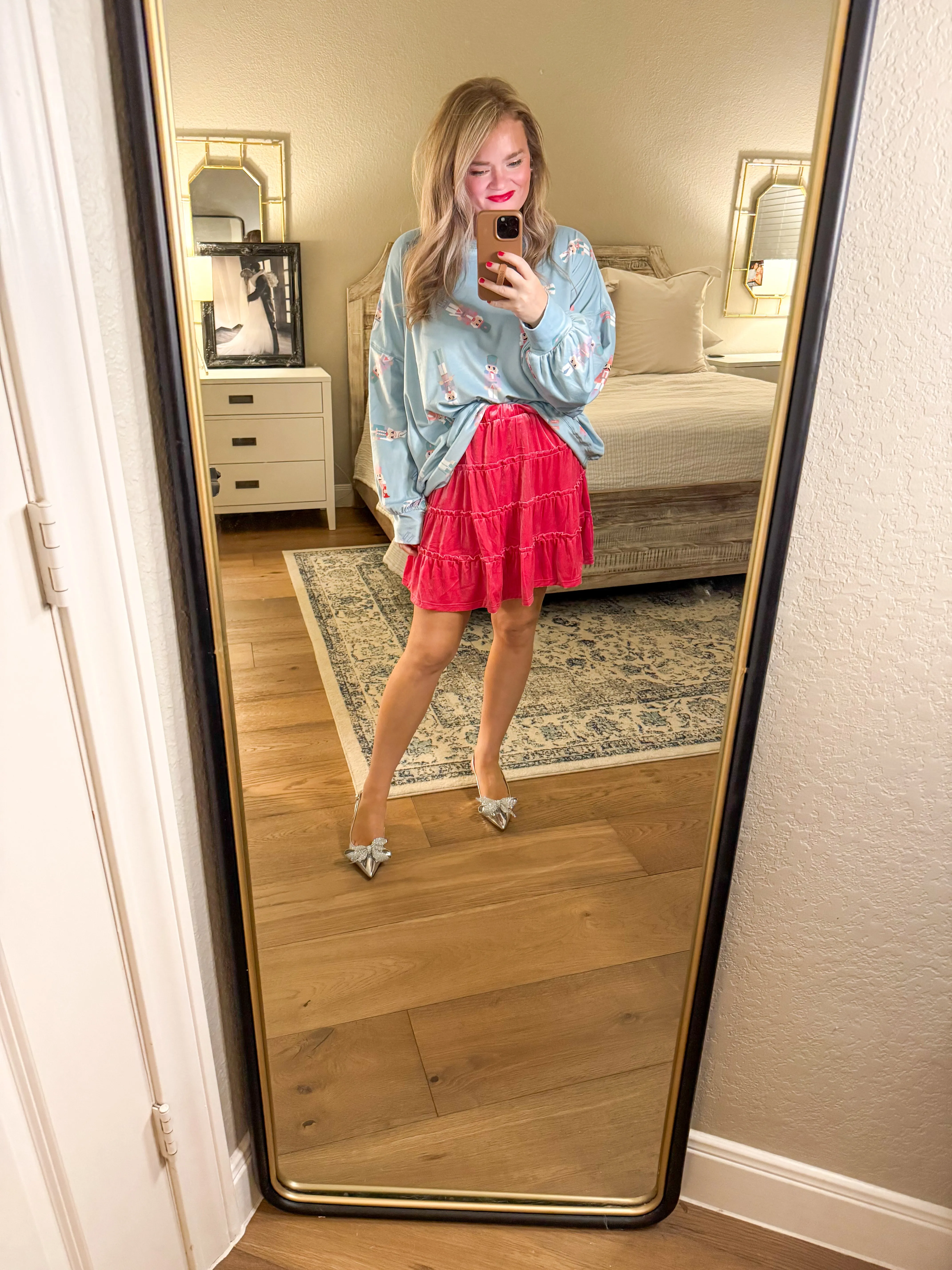 Blue Velour Nutcracker Sweatshirt