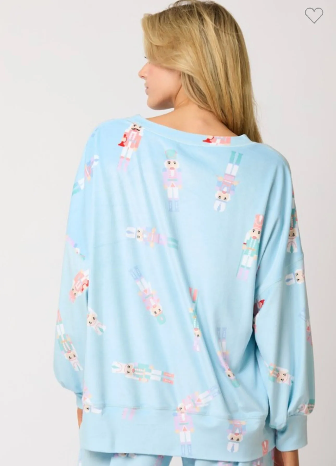 Blue Velour Nutcracker Sweatshirt
