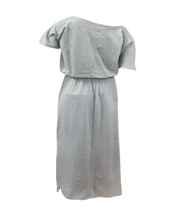 Boho Short Sleeve Side Slit Maxi Dress